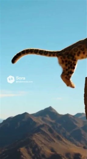 50-FOOT LEAP! Snow Leopard’s Impossible Gravity Jump 🐆