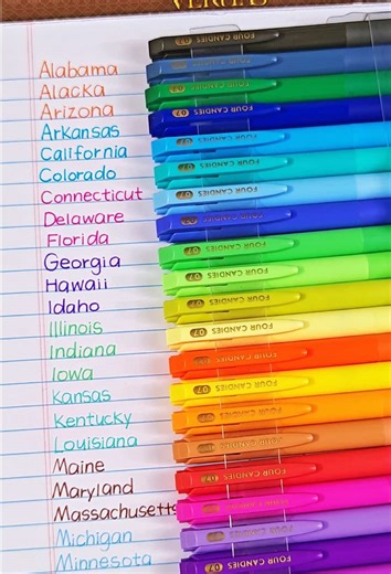 It's really too fast, too fast😭😭 the 50 States song challenge, can you do it ?👀#50states #tiktokshop #fourcandies #pen #tiktokshop