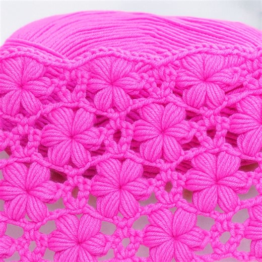 Easy Flower 🌸 Embossed Crochet Pattern #crochet #crochetpattrn #Handcrochet | Hooked on Crochet