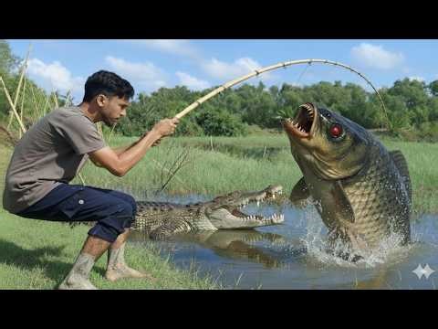 DANCED FLOAT & ONE HOOK | UNBELIEVABLE ROHU FISHING WITH A SINGLE HOOK FLOAT FISHING ROHUFISH CACTH