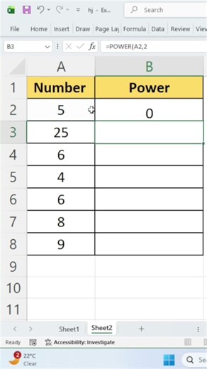 Power formula in ms excel 👆#skillprotech_360 #Excel #exceltips #viralshorts