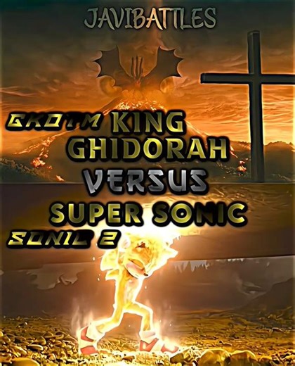 King Ghidorah Vs Super Sonic (Sonic 2) #wis #edit #sonic #monsterverse #godzilla #shorts