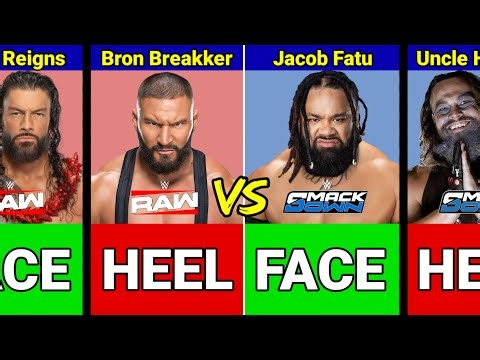 WWE Heel Vs Face Smackdown Vs Raw Wrestlers