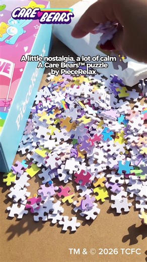 Unboxing a moment of calm ✨ Bright colors, thoughtful details, and cozy puzzle vibes. A Care Bears™ puzzle by PieceRelax, available now. #carebears #piecerelax #carebearspuzzle #piececlicks #piecerelaxpuzzles