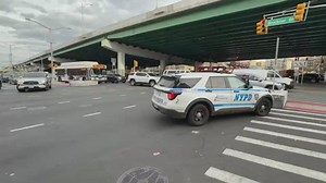 Police cruiser possibly involved in Hunts Point crash; one person hospitalized