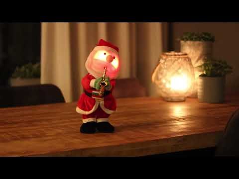 Dancing Santa with saxophone