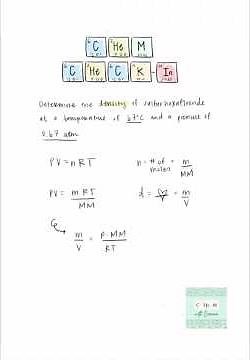 Find density using PV=nRT #idealgaslaw