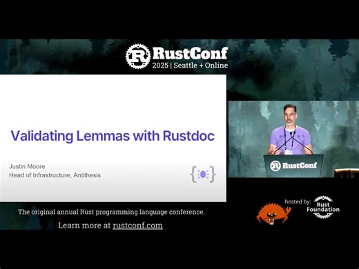 【中文配音】赞助闪电演讲（Antithesis）—— Justin Moore：用Rustdoc验证引理