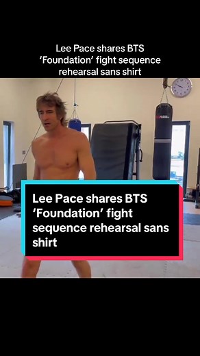 Lee Pace shares BTS ‘Foundation’ fight sequence rehearsal scene sans shirt. #leepace #bts #founditonamazon #foundation