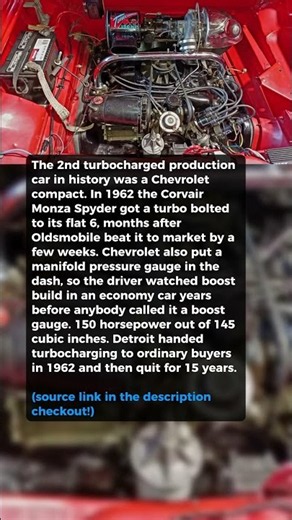 Chevrolet Sold the Second Turbocharged Car in History #shorts #car #automobile