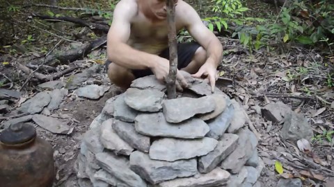 How to make stone planters for yams using only natural materials