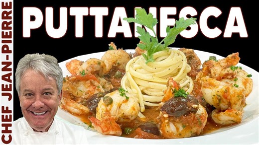 The Perfect Pasta alla Puttanesca with Shrimp | Chef Jean-Pierre