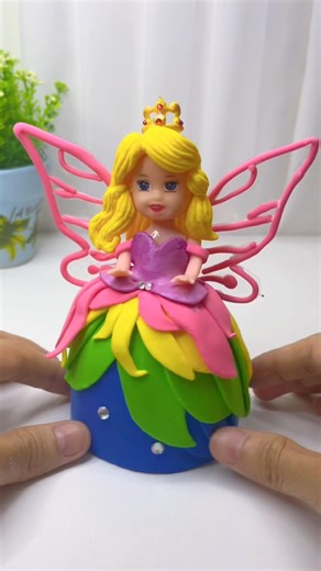 DIY How to make polymer Clay miniature rainbow angel #diy #claytutorial #cuteclay #craft
