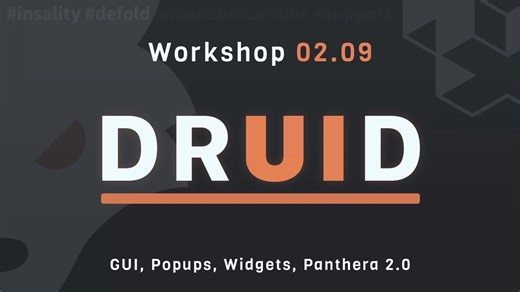 Druid Workshop Defold 图形用户界面、弹出窗口、小部件 Panthera 2.0