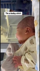 Tie a baby shirt #reelsviralシ | Newborn babies