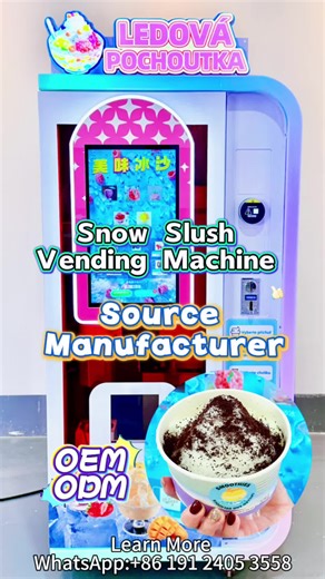 🌨️💡 Explore the Business Opportunity of Snow Slush Vending Machines! 💡🌨️ Looking for a low-cost, high-return entrepreneurial venture? Our Snow Slush Vending Machines are your perfect choice! ✅ 24/7 operation for continuous passive income ✅ Smart backend management system – one person can manage multiple machines easily ✅ Customization options to fit your brand and business needs ✅ Original manufacturer – top-quality machines directly from us! Place these machines in high-traffic areas like s