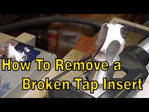 How to remove a broken tap insert #diy #tapping #tap #threadingtutorial #drillpress #pipe#threadwork