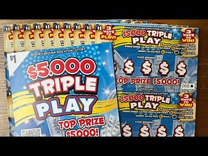 Full Book of NC $5,000 Triple Play Scratch-Offs!💥Part 1💥New Month, So Many WINNERS!🎉
