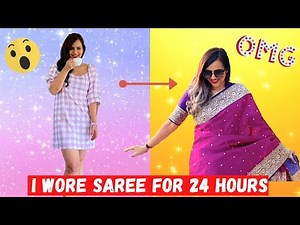 I wore a SAREE for 24 HOURS (Funny Public Reactions)