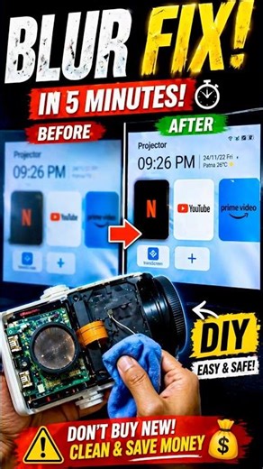 Don't buy a new projector 😳 | Blur Fix in 5 Sec! wzatco yuva go #lens #cleaning #diy