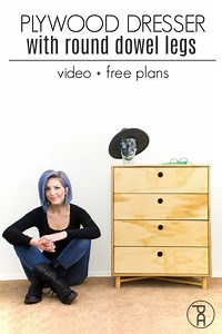 Plywood Dresser with Dowel Legs | Video   Building Plans