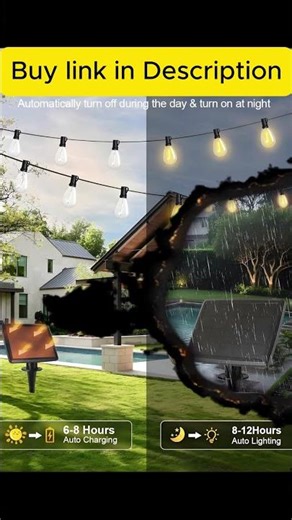 Tenmiro 120FT Solar Outdoor String Lights