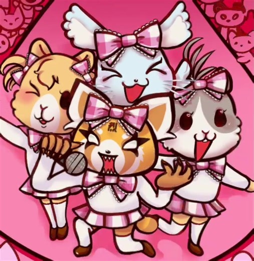 aggretsuko and her silly band #otmgirls #aggretsuko #sanrio #foryou #art #fyp #cutecore #animecore