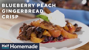 Blueberries, peaches, gingerbread, oh my! ❄ Invite the holiday feel to your tatstebuds for David Venable QVC's delicious Blueberry Peach and Gingerbread Crisp! 😋 https://qvc.co/halfhomemade1210 | QVC