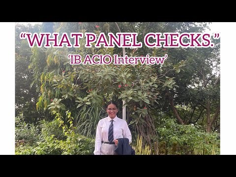 “IB ACIO Interview: What the Panel Actually Looks For | How Candidates Are Evaluated”