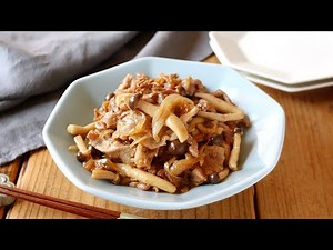 【豚肉としめじと玉ねぎのオイスターソース炒め】ご飯が進むパパッとおかず♪