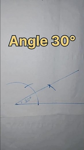 30 degree angle with compass #shortvideo #shorts #30° angle