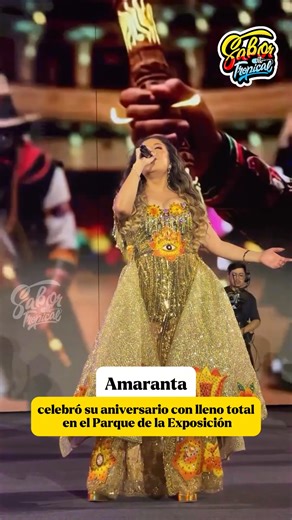 Amaranta celebró su aniversario a lo grande con un lleno total en el Parque de la Exposición 🎉 La cantante andina hizo vibrar al público con sus mejores éxitos en una noche cargada de emoción, música y tradición. ¡Una celebración inolvidable junto a sus seguidores! 💃🎶 | Sabor Tropical