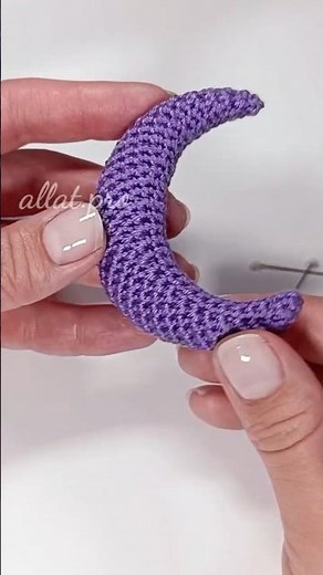 How to Embroider Sleeping Eyes on Amigurumi Moon 🌙