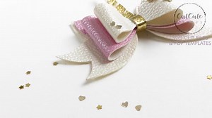 Unicorn Hair Bow SVG: Faux Leather Bow Template (PDF Pattern) - Etsy