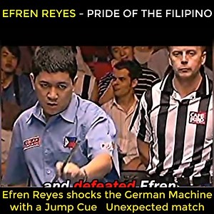 15K views · 285 reactions | Efren Reyes shocks the German Machine with a Jump Cue Unexpected match. | Colton Norman | Facebook