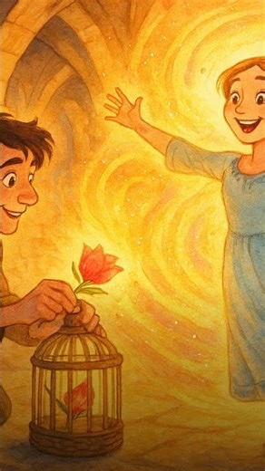 Jorinda y Joringel｜Cruzó el castillo maldito por amor 🌹 #Shorts