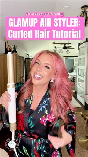 Trying the GLAMUP Hot Air Tool Curled Hair Tutorial #hairaccessories
