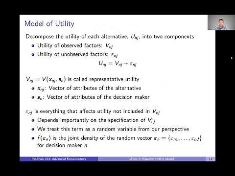 Week 3: Random Utility Model | Video 2: Random Utility Model