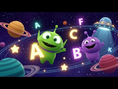 Learn A to Z with Outer Space Aliens | Fun Alphabet Nursery Rhyme Song for Kids