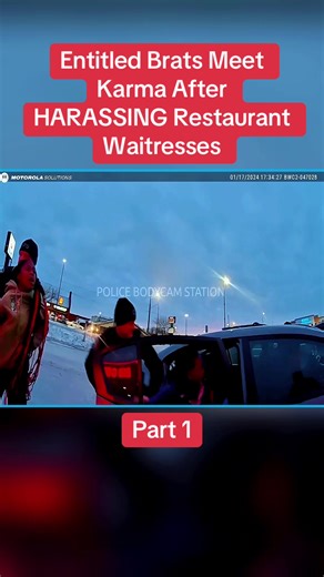 Entitled Brats Meet Karma After HARASSING Restaurant Waitresses #cops #copsoftiktok #police #bodycam #crime