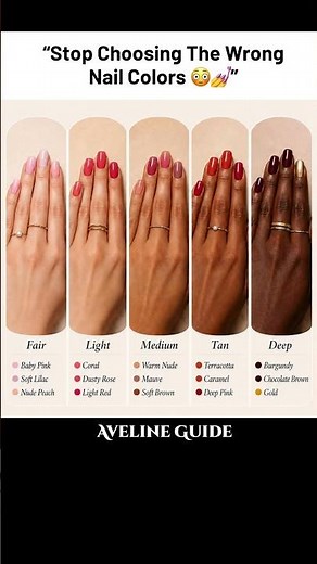 How to Choose the Best Nail Colors for Your Skin Tone 💅✨ #NailColors #NailInspo #BeautyTips