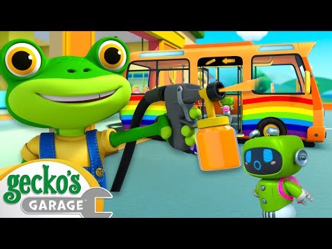 Blue's Back To School Bus 🤖 | Gecko's Garage | Kids Cartoons & Nursery Rhymes | Moonbug Kids