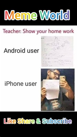 Android vs iPhone Users | Funny Homework Meme | Relatable Comedy Shorts 2025 || #funny #comedy