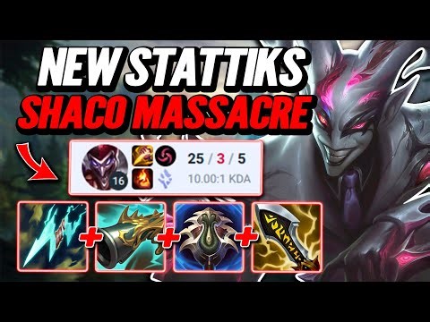 25 Kills in 23 Minutes - New Stattiks on Shaco! E3 [League of Legends] Full Gameplay -Infernal Shaco