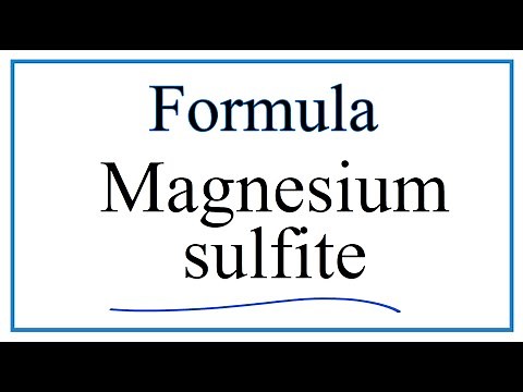 How to Write the Formula for Magnesium sulfite