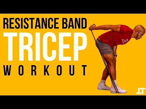 Resistance Band Tricep Workout | 4 Tricep Exercises | No Attachment