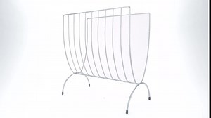 Mind Reader Newspaper and Magazine Rack for Bathroom, Office, Entryway, Silver