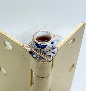 Miniature Tea Cup Hinge Topper: Floral Home Decor Magnet - Etsy