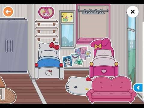 Making a hello kitty bedroom @genesisandnatalia hope this is good #hellokitty#tokabokalife