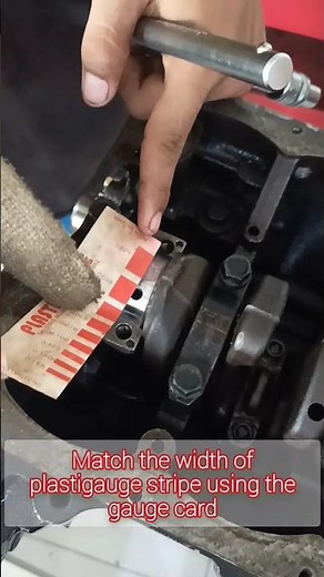 How to Use Plastigauge to measure crankshaft main bearing oil clearance#shortvideos #plastigauge